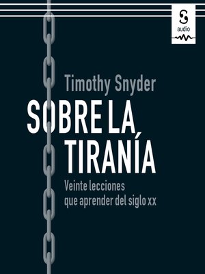 cover image of Sobre la tiranía